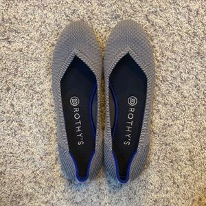 Rothy’s slate gray flats size 8